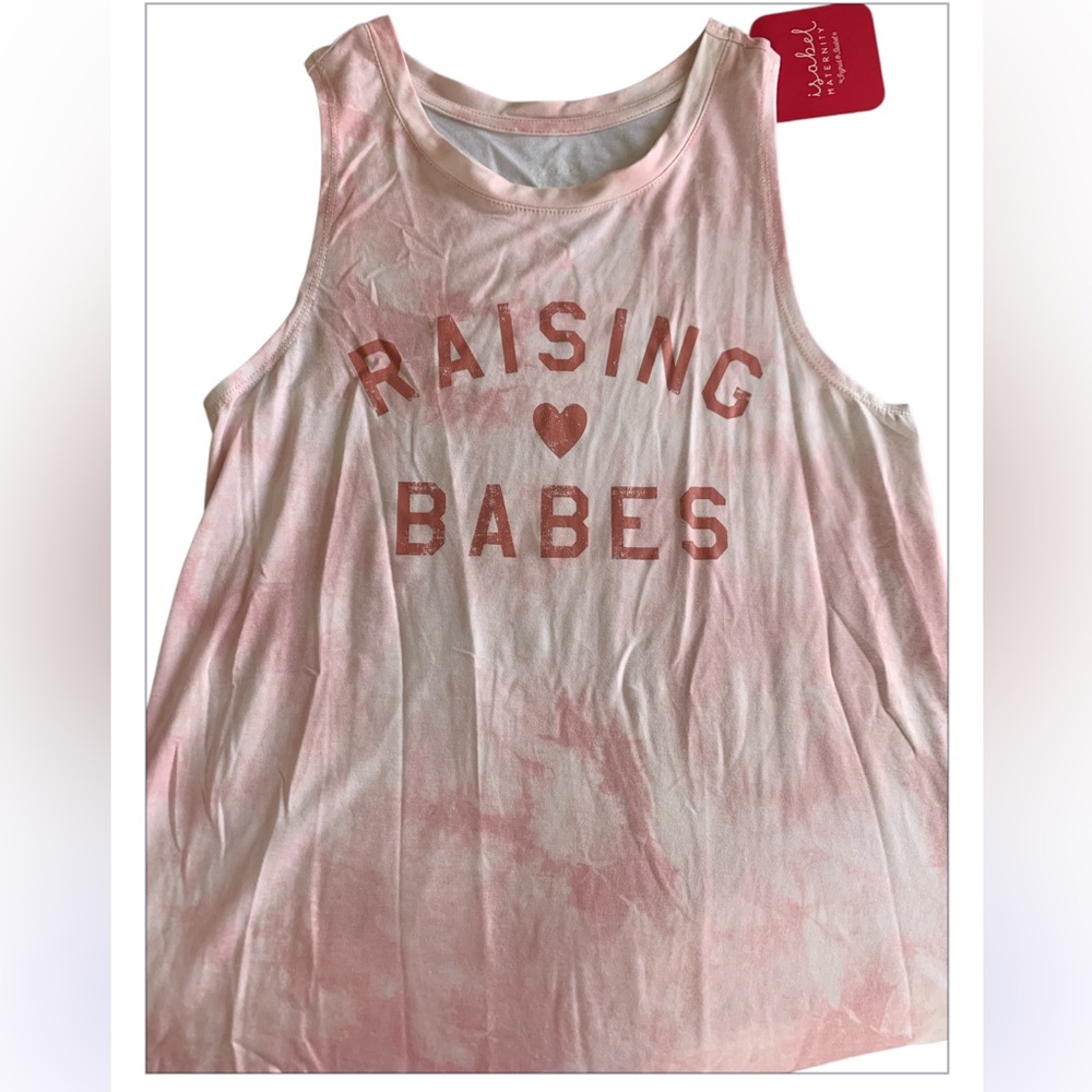 * NWT Isabel ‘Raising Babes' Pink Tank Top SIZE XS